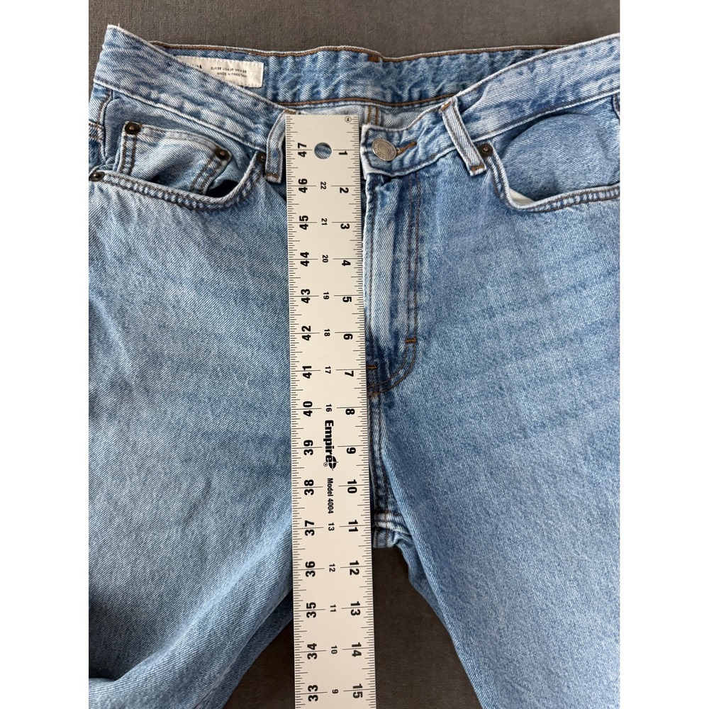 Zara Light Blue Straight Leg Jeans - Picture 7 of 7